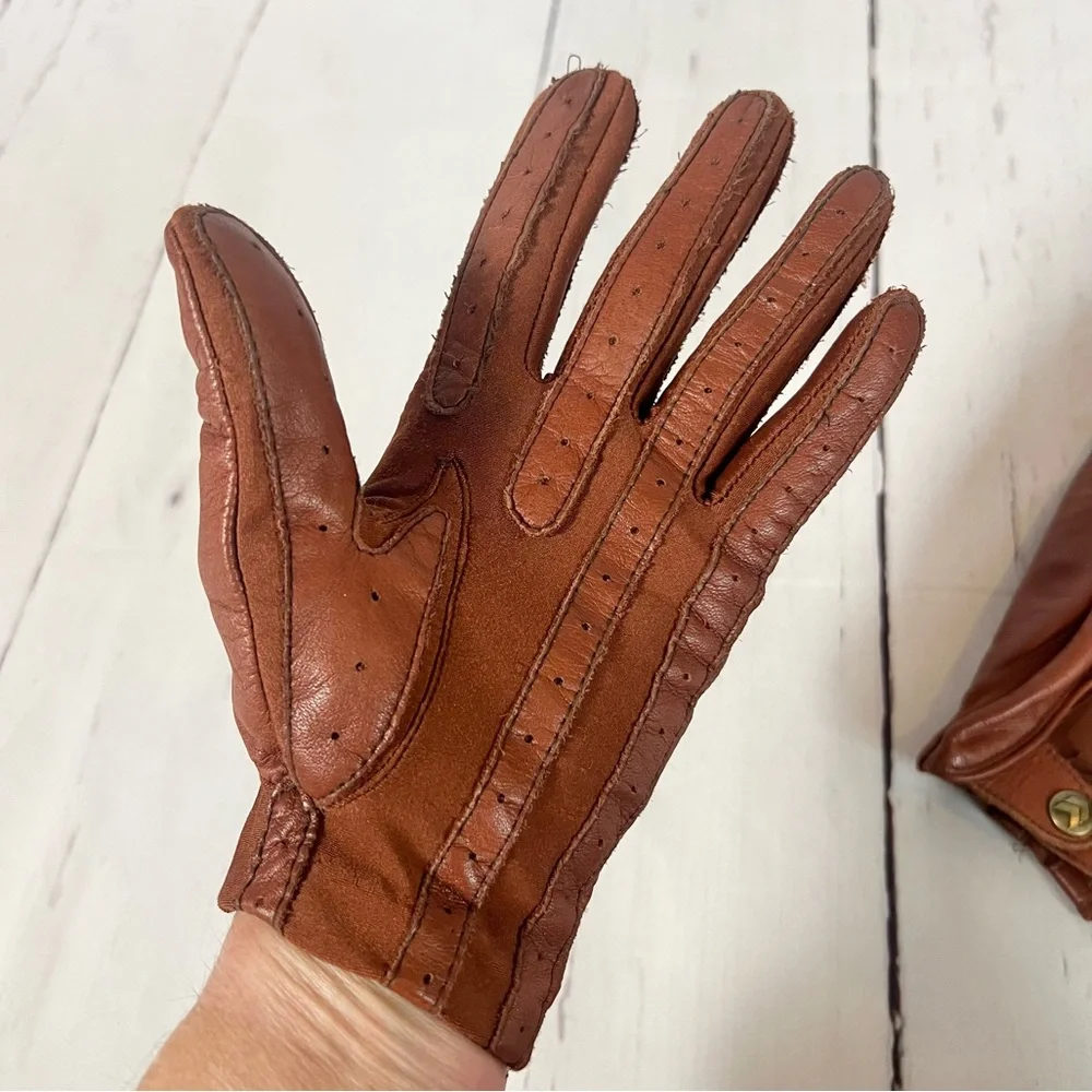 Vintage Isotoner Leather Driving Gloves - Picture 10 of 14